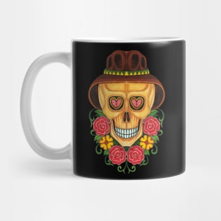 Sugarskull in love day of the dead. Mug